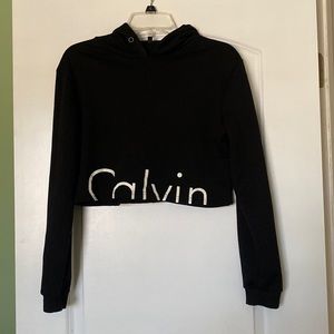 Black Calvin Klein medium crop hoodie